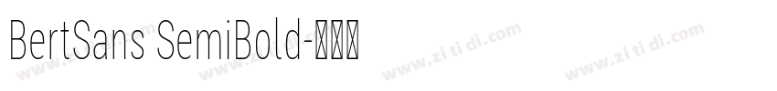 BertSans SemiBold字体转换